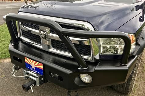 Buckstop bumpers - BUCKSTOP bumpers are 1/4″ steel in the primary impact zone and winch center and 3/16″ steel under the headlights. Very difficult to dent in animal strikes, very resilient in other collisions. As a comparison, 10 Gauge steel is roughly 1/8″ thick, 8 Gauge 5/32″. WEIGHT – Front Bumper and Grill Guard – approximately 190 lbs over stock.